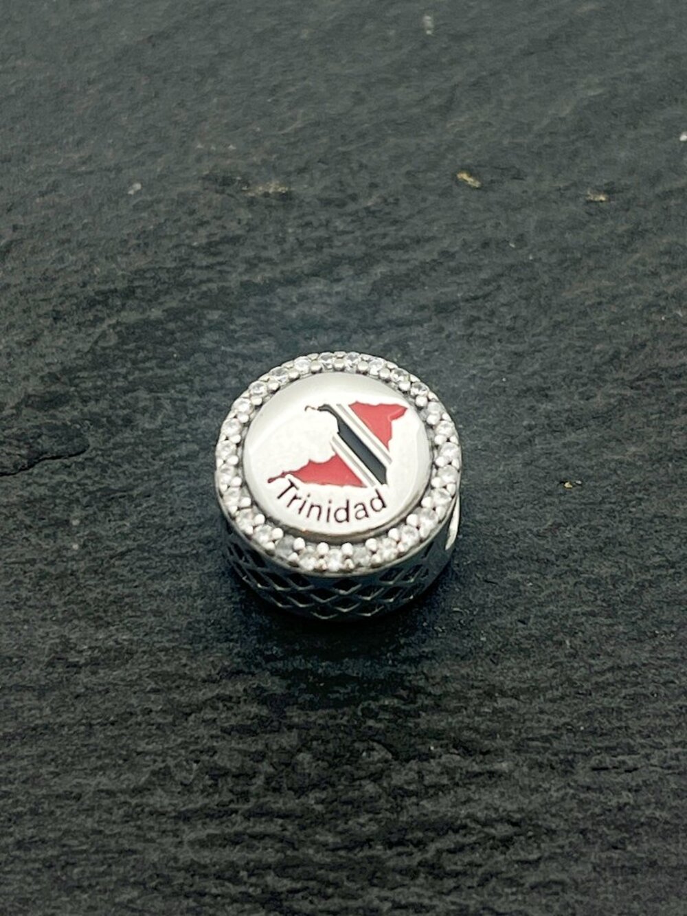 Pandora Trinidad Tobago Flag Exclusive Charm Sterling Silver Bead Charm Jewelry
